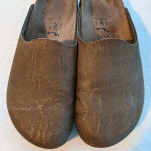 Birkenstock Birki’s Amsterdam Tan Smooth Leather Slip On Clog M 5 / W 7 EU 38